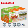 hot selling 4 pcs borosilicate glass food jar set with cover